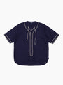 1930's Cotton Community League Broken Baseball Jersey Navy TDR (Front) at Couverture & The Garbstore