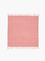 Red Check Tea towel Red AUNTIE (top view) at Couverture & The Garbstore