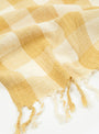 Gold Check Tea towel Gold AUNTIE (detail) at Couverture & The Garbstore