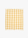 Gold Check Tea towel Gold AUNTIE (top view) at Couverture & The Garbstore