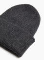Brushed Baby Alpaca Hat Charcoal Melange Charcoal Melange KARA (Fabric Detail) at Couverture & The Garbstore