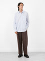 Distant Shirt Employment Stripe MFPEN (model front) at Couverture & The Garbstore
