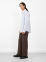 Distant Shirt Employment Stripe MFPEN (model side) at Couverture & The Garbstore