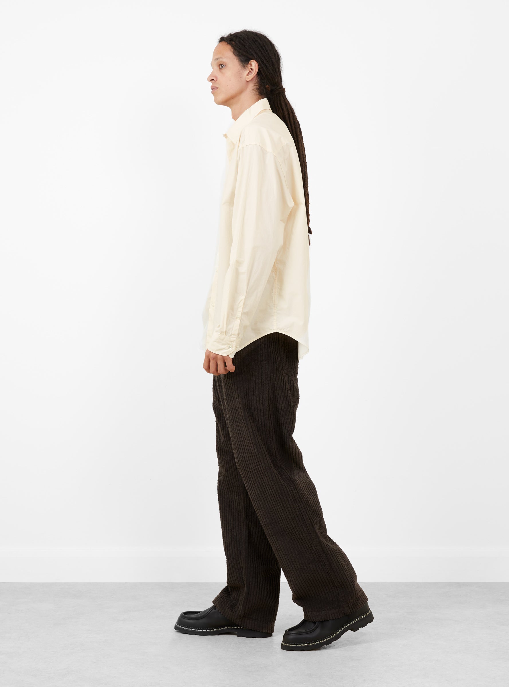 M Generation Trousers Dark Brown MFPEN (model side) at Couverture & The Garbstore