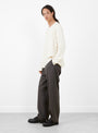 M Patch Trousers Taupe MFPEN (model side) at Couverture & The Garbstore