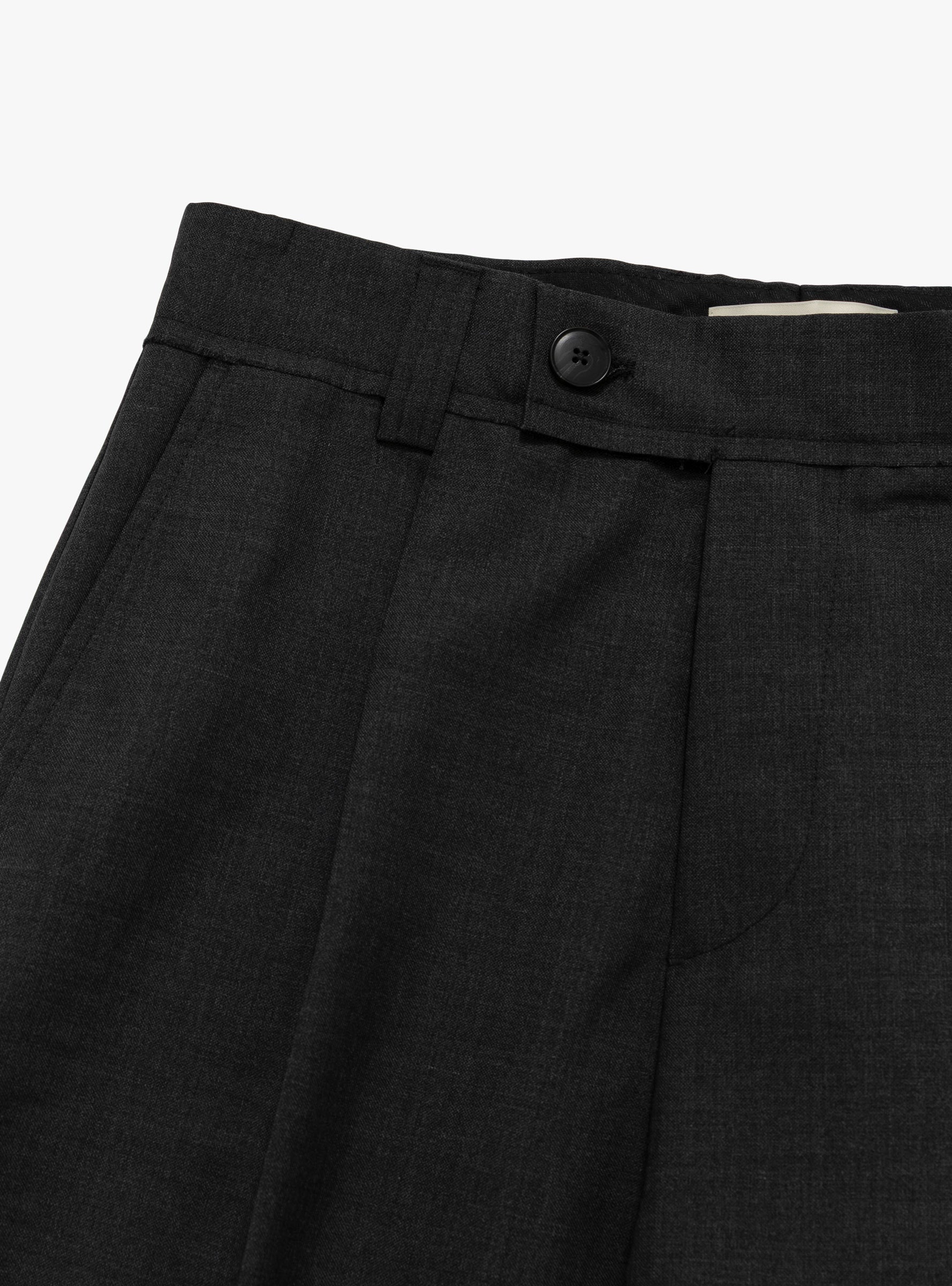 M Patch Trousers Dark Grey MFPEN (waist detail) at Couverture & The Garbstore