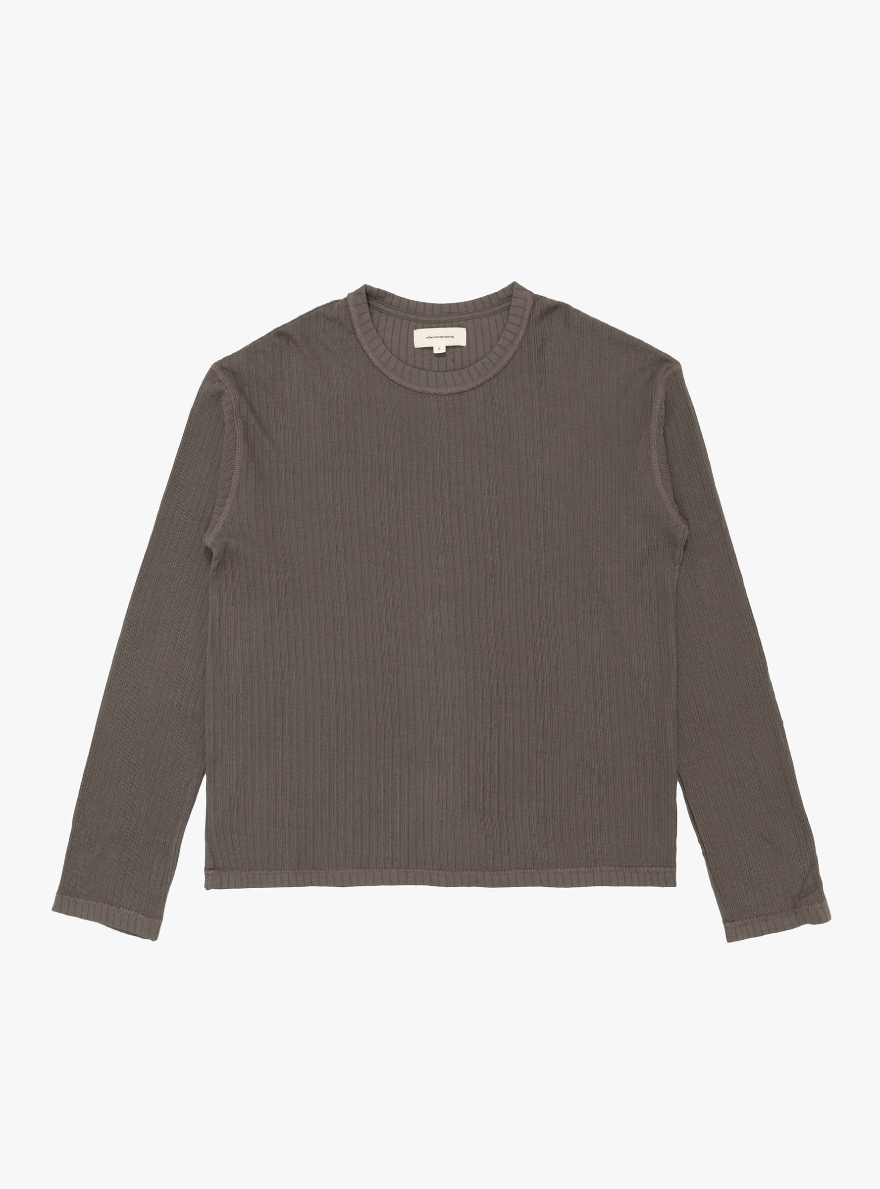 M Reverse Rib Sweater Murkey Grey MFPEN (front) at Couverture & The Garbstore