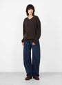 No-397-Bis-Jumper-Dark-Brown-Dark-Brown-Extreme-Cashmere_Model_Front at Couverture & The Garbstore