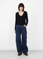 No-511-Dorothea-Cardigan-Raven-Raven-Extreme-Cashmere_Model_Front at Couverture & The Garbstore