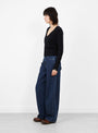 No-511-Dorothea-Cardigan-Raven-Raven-Extreme-Cashmere_Model_Side at Couverture & The Garbstore