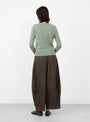 No-511-Dorothea-Cardigan-Hemlock-Hemlock-Extreme-Cashmere_Model_Back at Couverture & The Garbstore