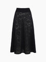 No 523 Kelly Skirt Raven Raven Extreme Cashmere (Front) at Couverture & The Garbstore