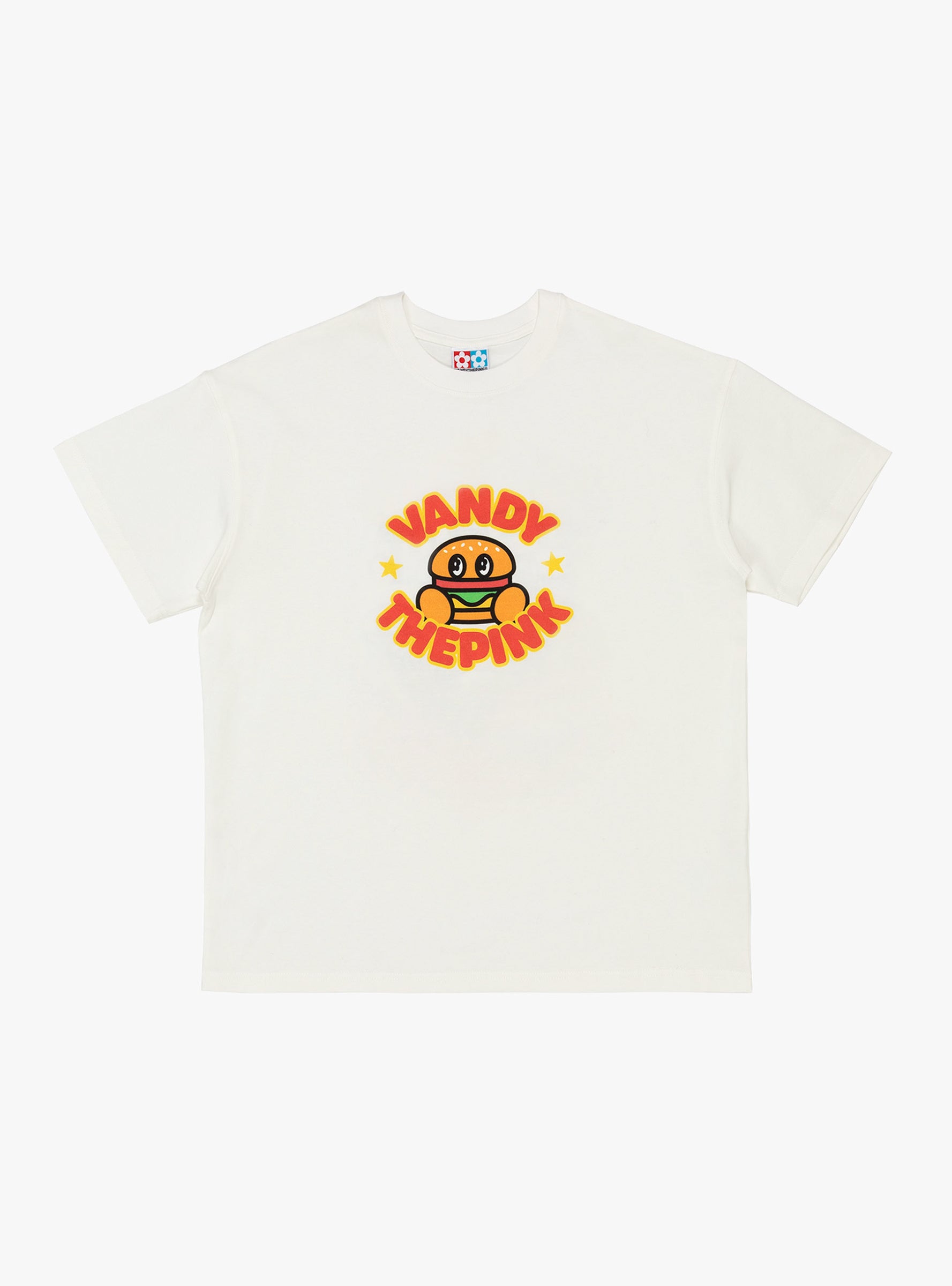 Vandy & Friends Tee White VANDY THE PINK (front) at Couverture & The Garbstore