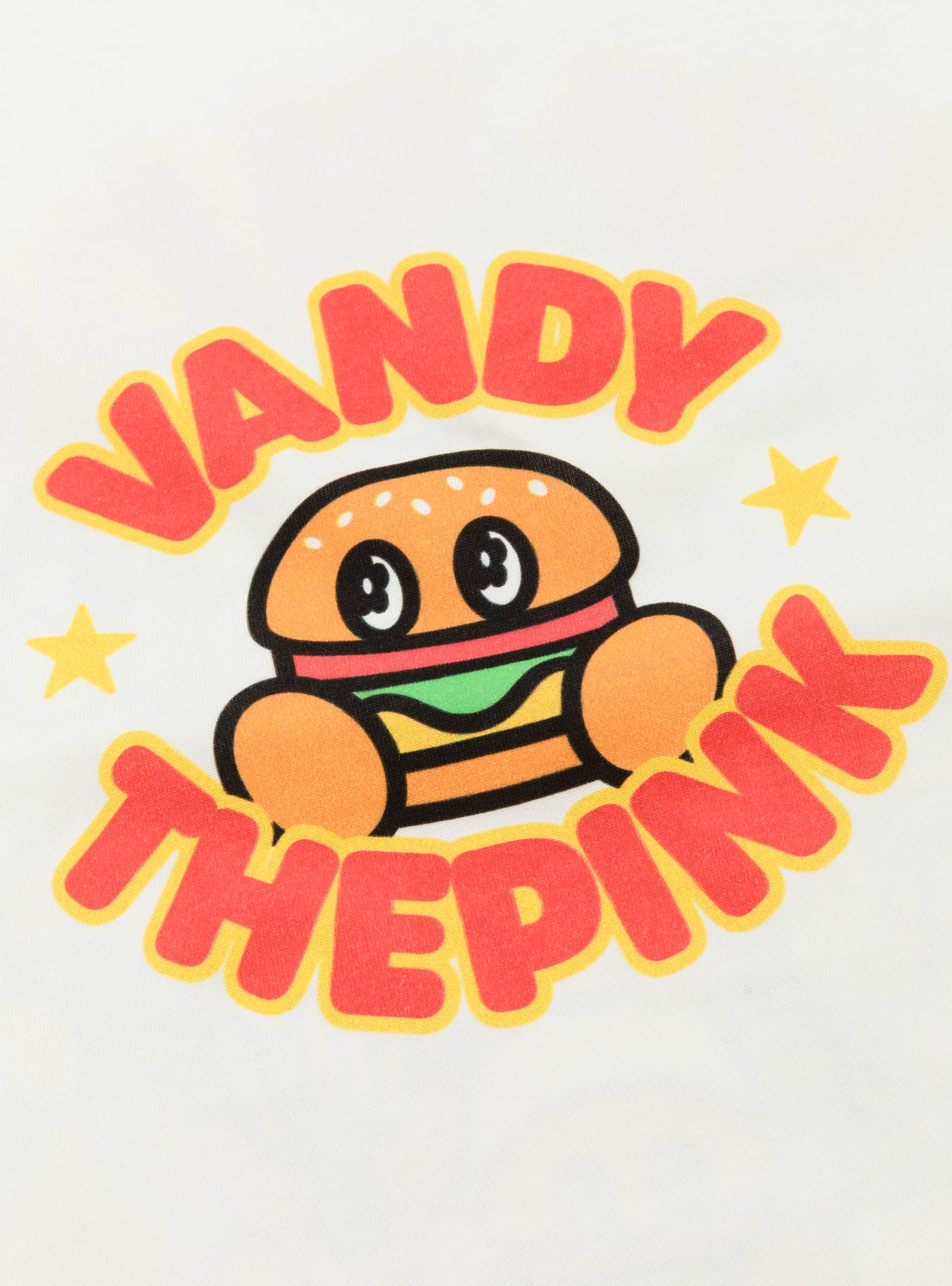 Vandy & Friends Tee White VANDY THE PINK (logo detail) at Couverture & The Garbstore