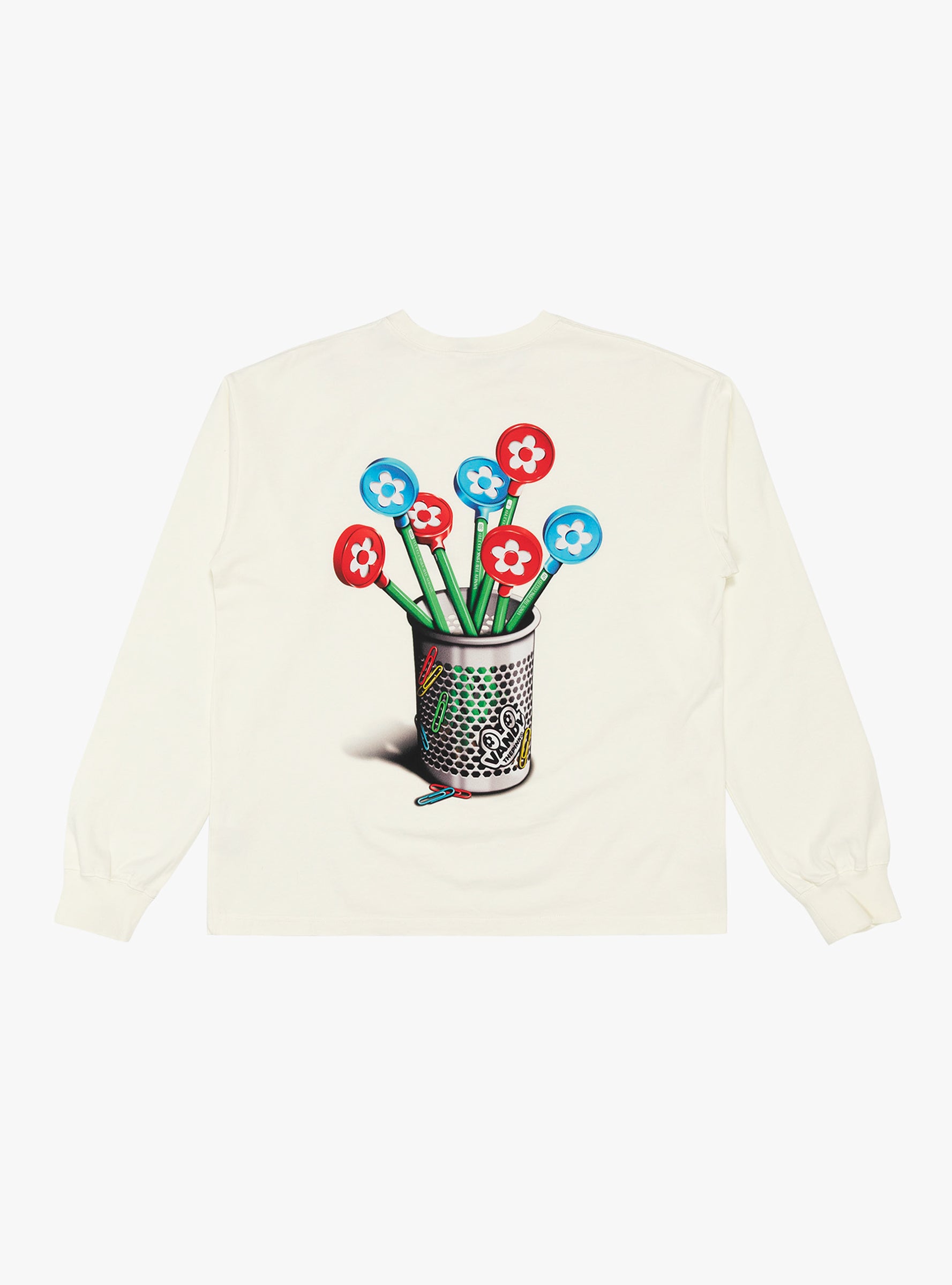 Flower Pen Stand LS Tee Off White VANDY THE PINK (back) at Couverture & The Garbstore
