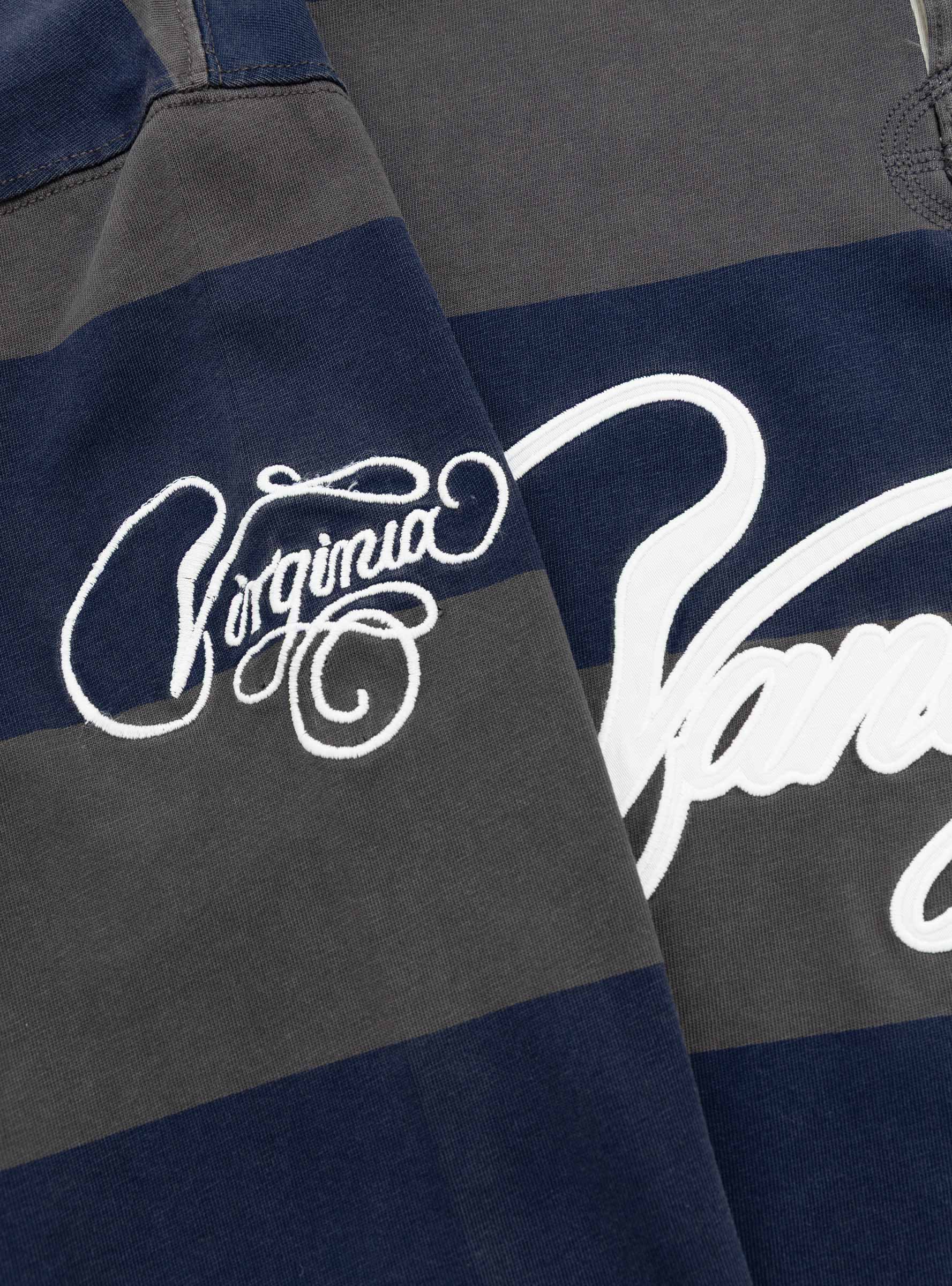 Half Zip Fleece Navy & Grey VANDY THE PINK (embroidery detail) at Couverture & The Garbstore