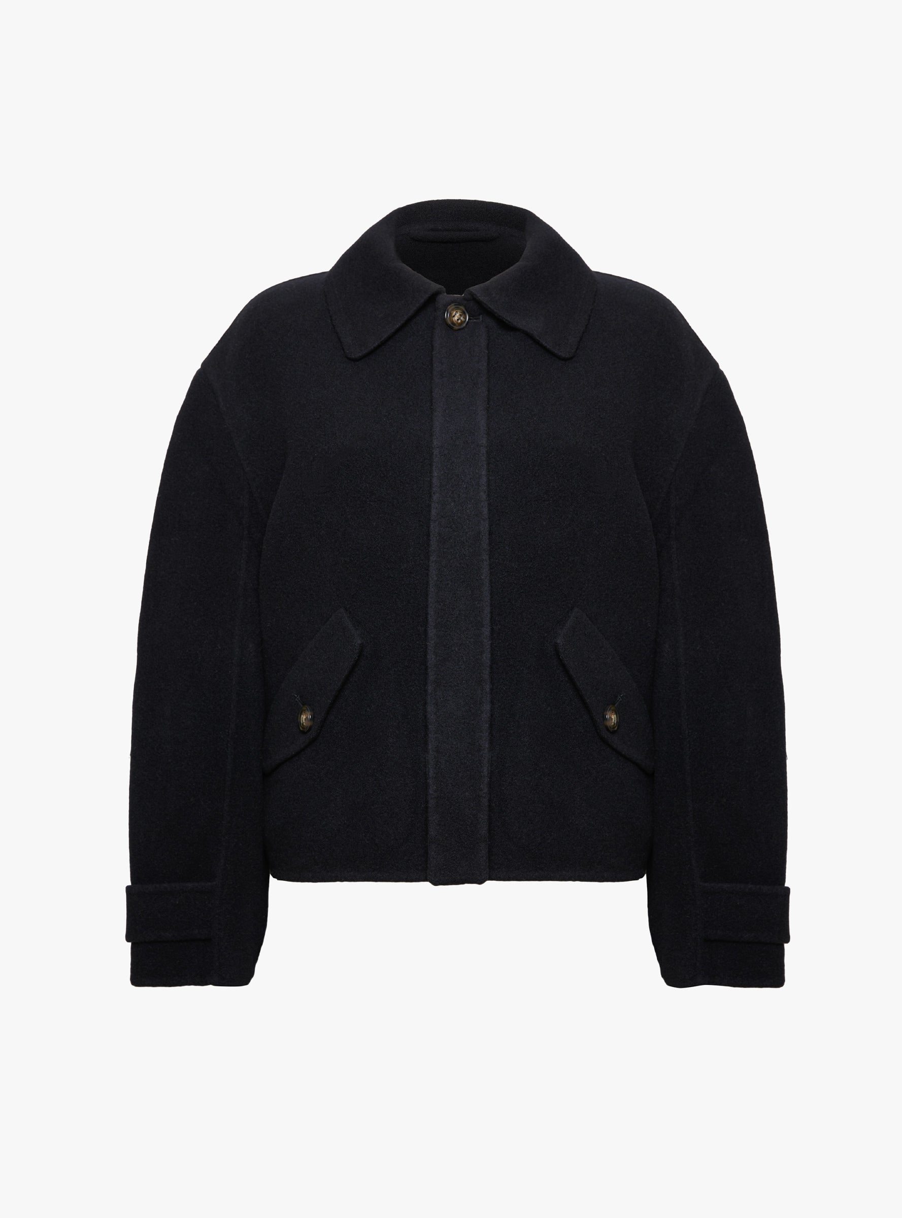 Relaxed Wool Jacket Black Black Sefr (ghost front) at Couverture & The Garbstore