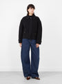 Relaxed Wool Jacket Black Black Sefr (model front) at Couverture & The Garbstore