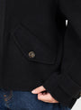 Relaxed Wool Jacket Black Black Sefr (pocket detail) at Couverture & The Garbstore