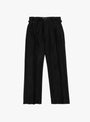 Cinch Trouser Serge Black WANZE (front) at Couverture & The Garbstore