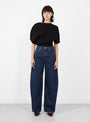 Soline Jeans Dark Blue Wash Dark Blue Wash Sefr (model front) at Couverture & The Garbstore