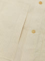 Chore Shirt Poplin Stripe WANZE (pocket detail) at Couverture & The Garbstore