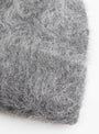 Fuzzy Beanie Charcoal Alpaca Charcoal Alpaca Sefr (fabric detail) at Couverture & The Garbstore