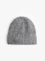 Fuzzy Beanie Charcoal Alpaca Charcoal Alpaca Sefr (top view) at Couverture & The Garbstore