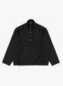 Work Smock Serge Black WANZE (fromt) at Couverture & The Garbstore