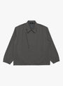 Zip Collar Smock Iron WANZE (front) at Couverture & The Garbstore
