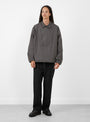 Zip Collar Smock Iron WANZE (model front) at Couverture & The Garbstore