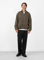 Track Jacket Plaid Taupe WANZE (model front) at Couverture & The Garbstore