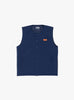 Insulation Vest Navy Blue UNIVERSAL OVERALL (front) at Couverture & The Garbstore
