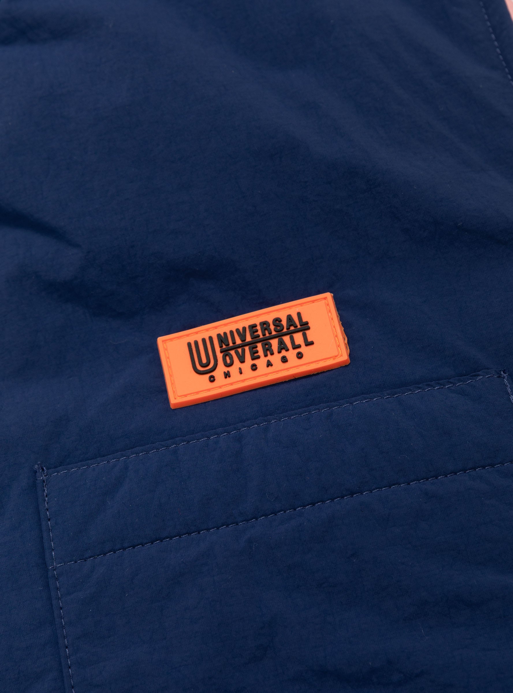 Insulation Vest Navy Blue UNIVERSAL OVERALL (logo detail) at Couverture & The Garbstore