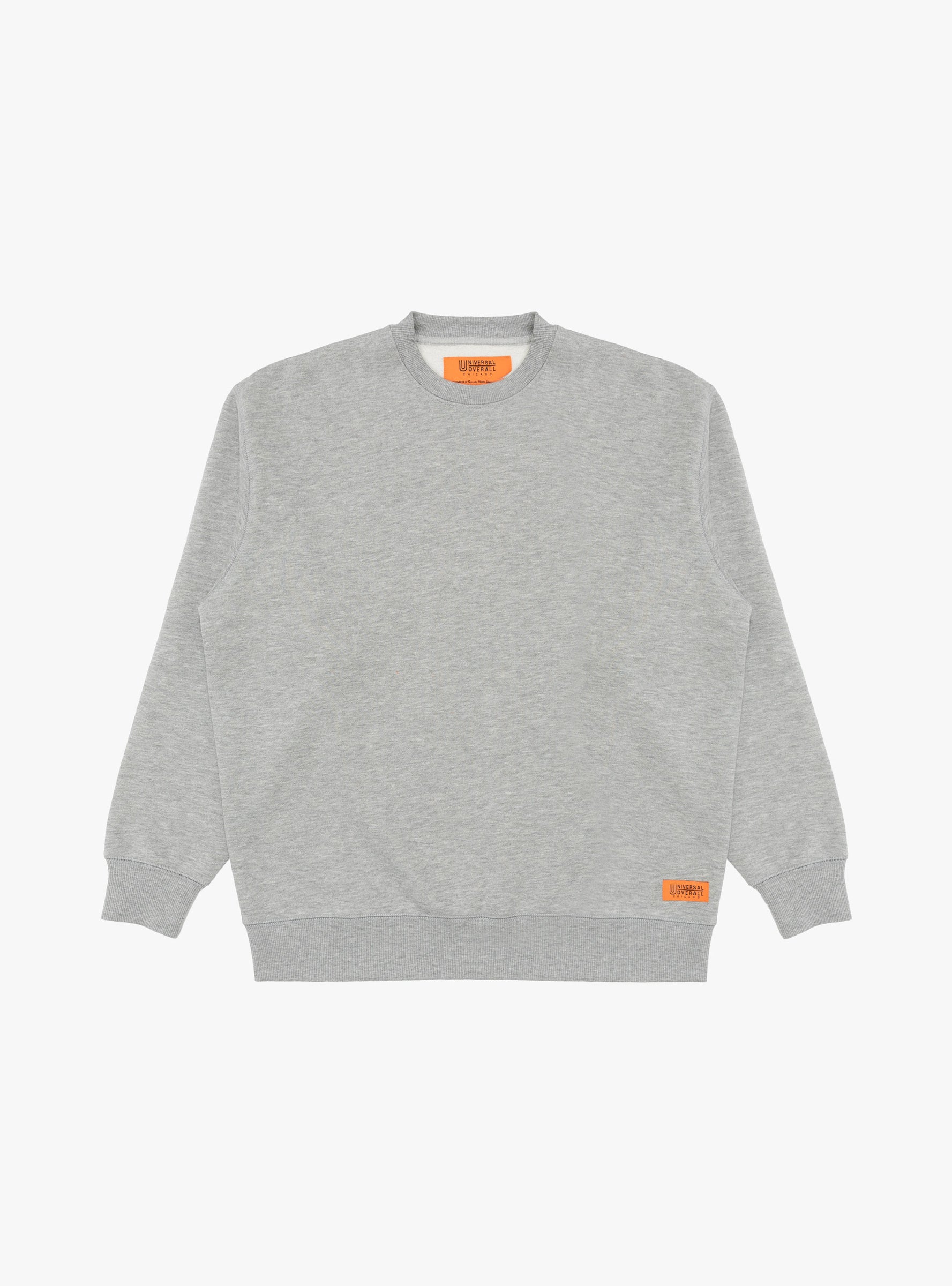 UO Back Logo Sweat Heather Grey UNIVERSAL OVERALL (front) at Couverture & The Garbstore