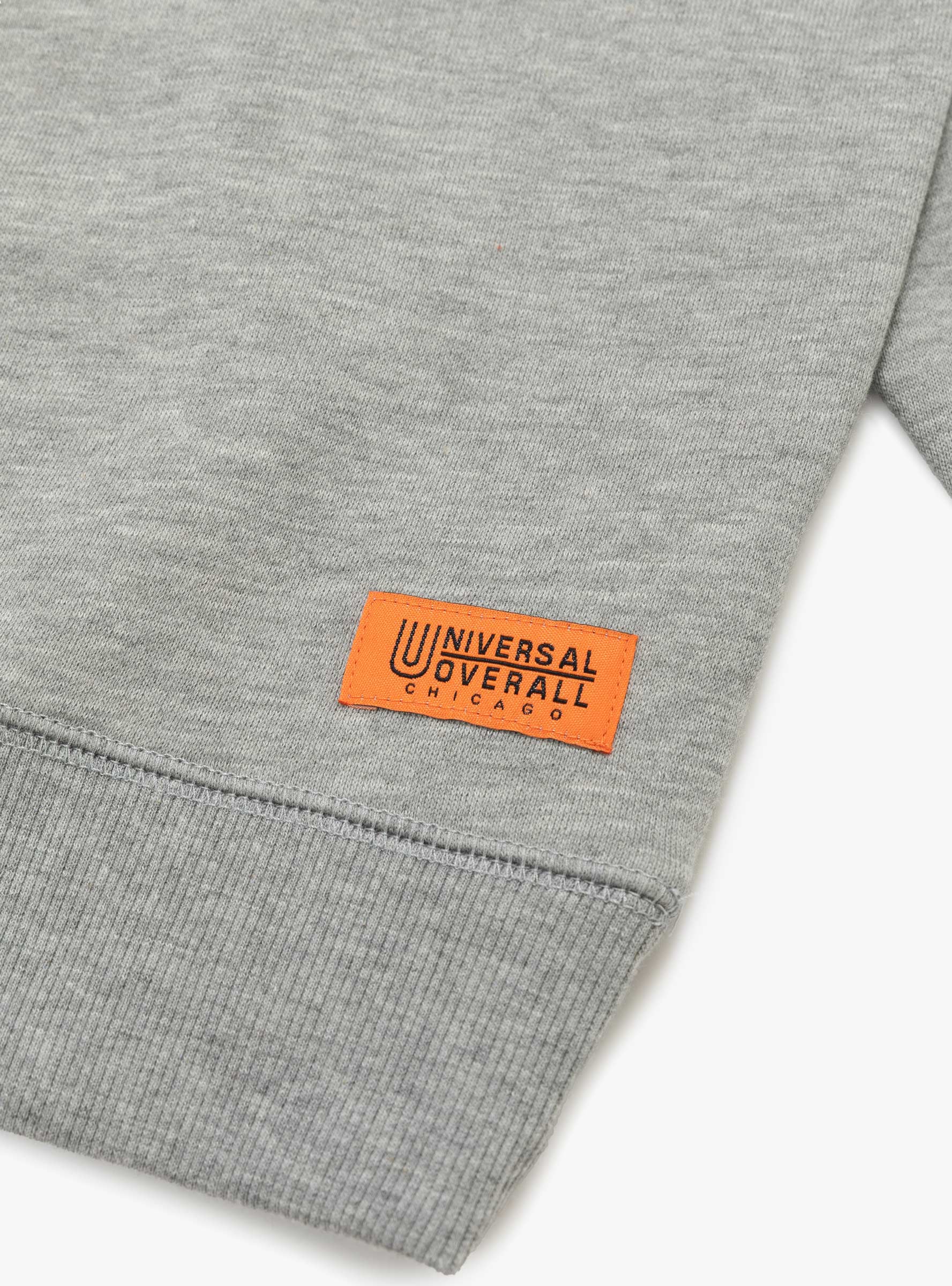 UO Back Logo Sweat Heather Grey UNIVERSAL OVERALL (logo detail) at Couverture & The Garbstore