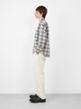 Dax Plaid Shirt Blue Stussy (model side) at Couverture & The Garbstore