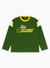 LS Ringer Tee Green Stussy (Front) at Couverture & The Garbstore