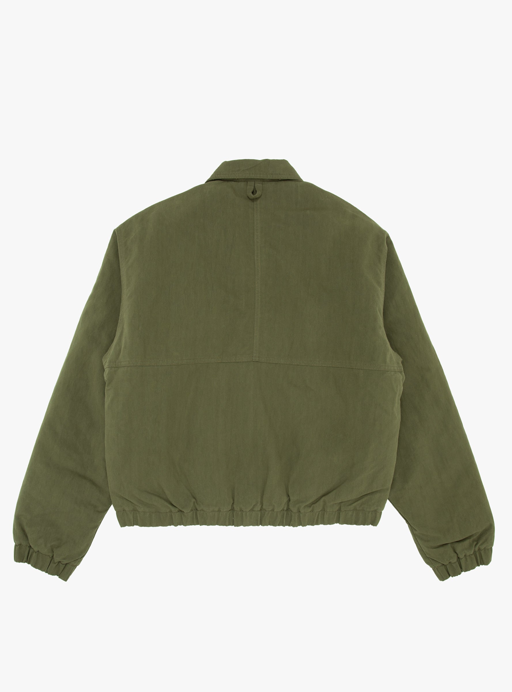 Nyco Collared Work Jacket Green Stussy (back) at Couverture & The Garbstore