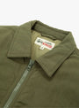 Nyco Collared Work Jacket Green Stussy (collar detail) at Couverture & The Garbstore