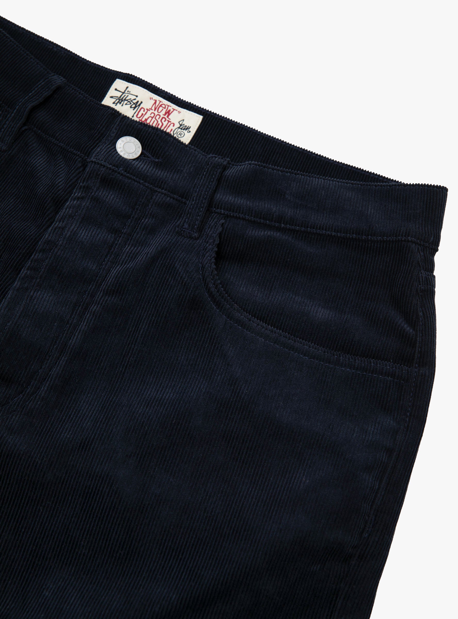 New Classic Corduroy Navy Stussy (pocket detail) at Couverture & The Garbstore