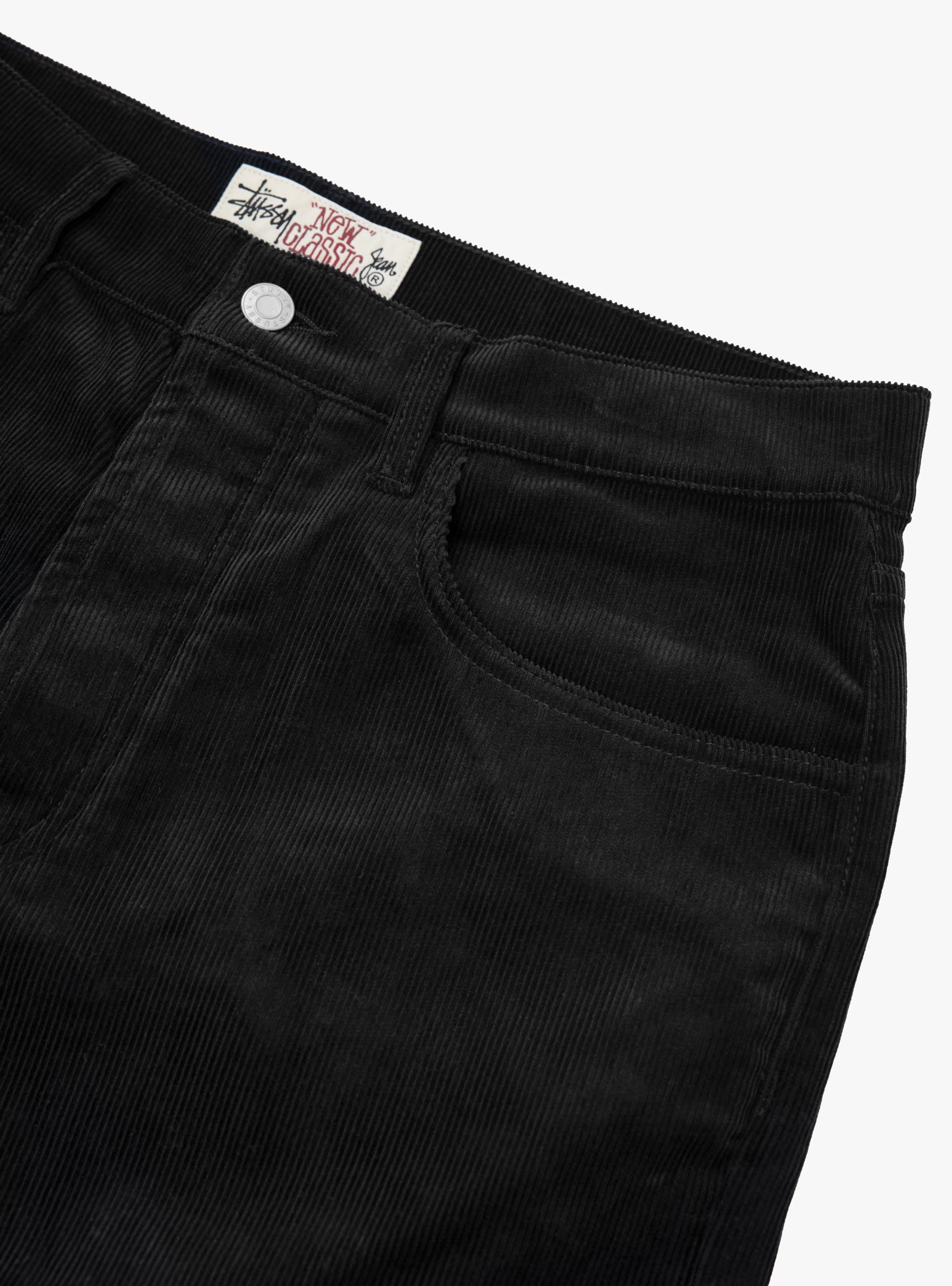 New Classic Corduroy Black Stussy (pocket detail) at Couverture & The Garbstore