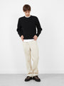 Waffle Cashmere Sweater Black Stussy (model front) at Couverture & The Garbstore