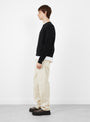 Waffle Cashmere Sweater Black Stussy (model side) at Couverture & The Garbstore