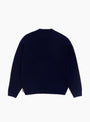 Waffle Cashmere Sweater Deep Navy Stussy (Back) at Couverture & The Garbstore