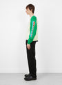 Two-Tone-Raglan-Sweater-Natural-Stussy-(model-side) at Couverture & The Garbstore
