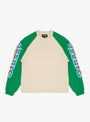 Two Tone Raglan Sweater Natural Stussy (front) at Couverture & The Garbstore