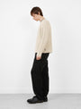 Merino-Wool-Neck-Sweater-Natural-Stussy-(model-side) at Couverture & The Garbstore