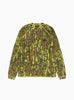 Raglan Thermal Basic Stock Tree Bark Camo Stussy (Front) at Couverture & The Garbstore
