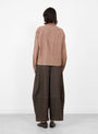 W_Marianne_Long_Sleeve_Shirt_Brown_Multi_Brown_Multi_YMC_Model_Back at Couverture & The Garbstore
